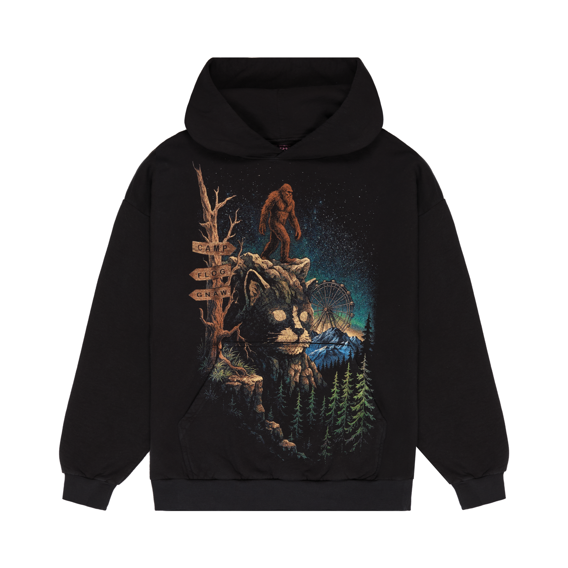 MOUNTAIN KILL CAT HOODIE by GOLF WANG