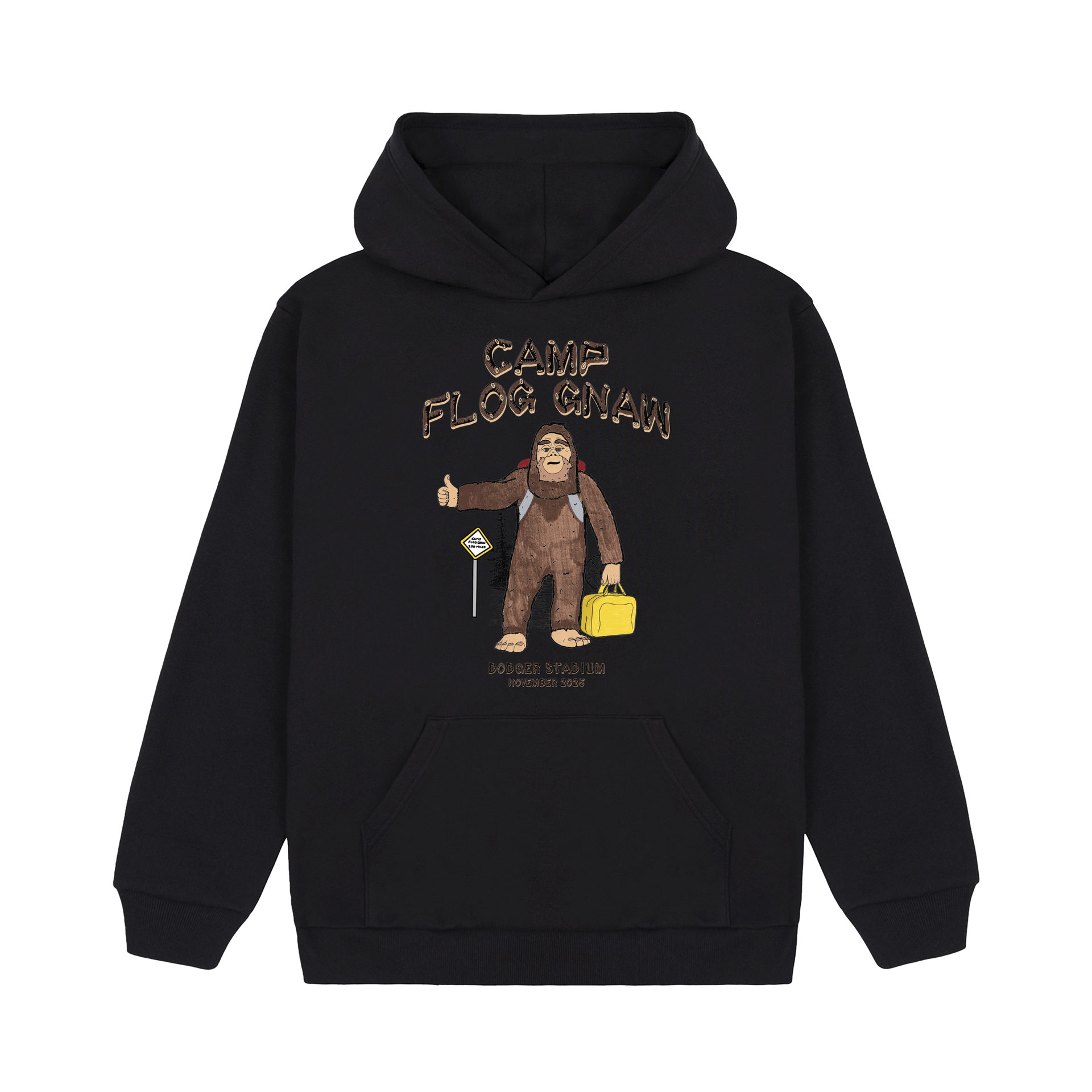 SASQUATCH XING BLACK HOODIE by GOLF WANG
