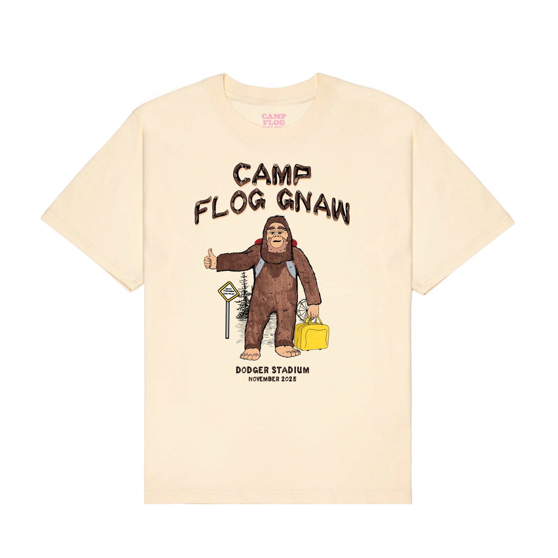 LINEUP CREAM TEE by GOLF WANG