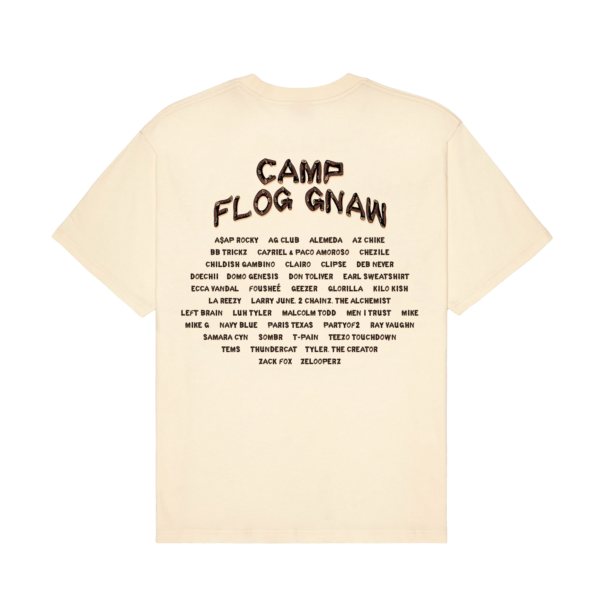 LINEUP CREAM TEE by GOLF WANG