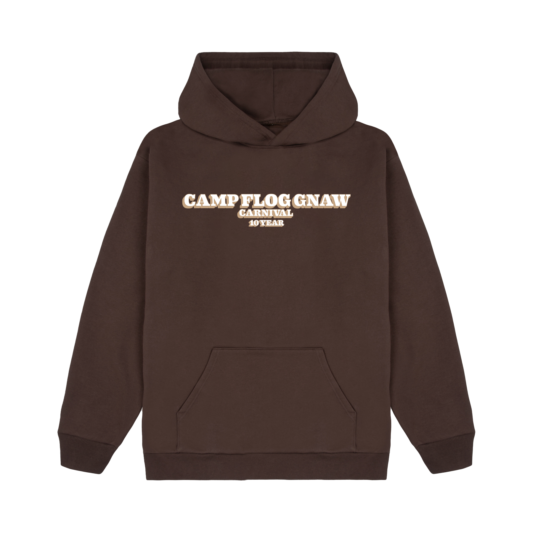 LINEUP BROWN HOODIE by GOLF WANG