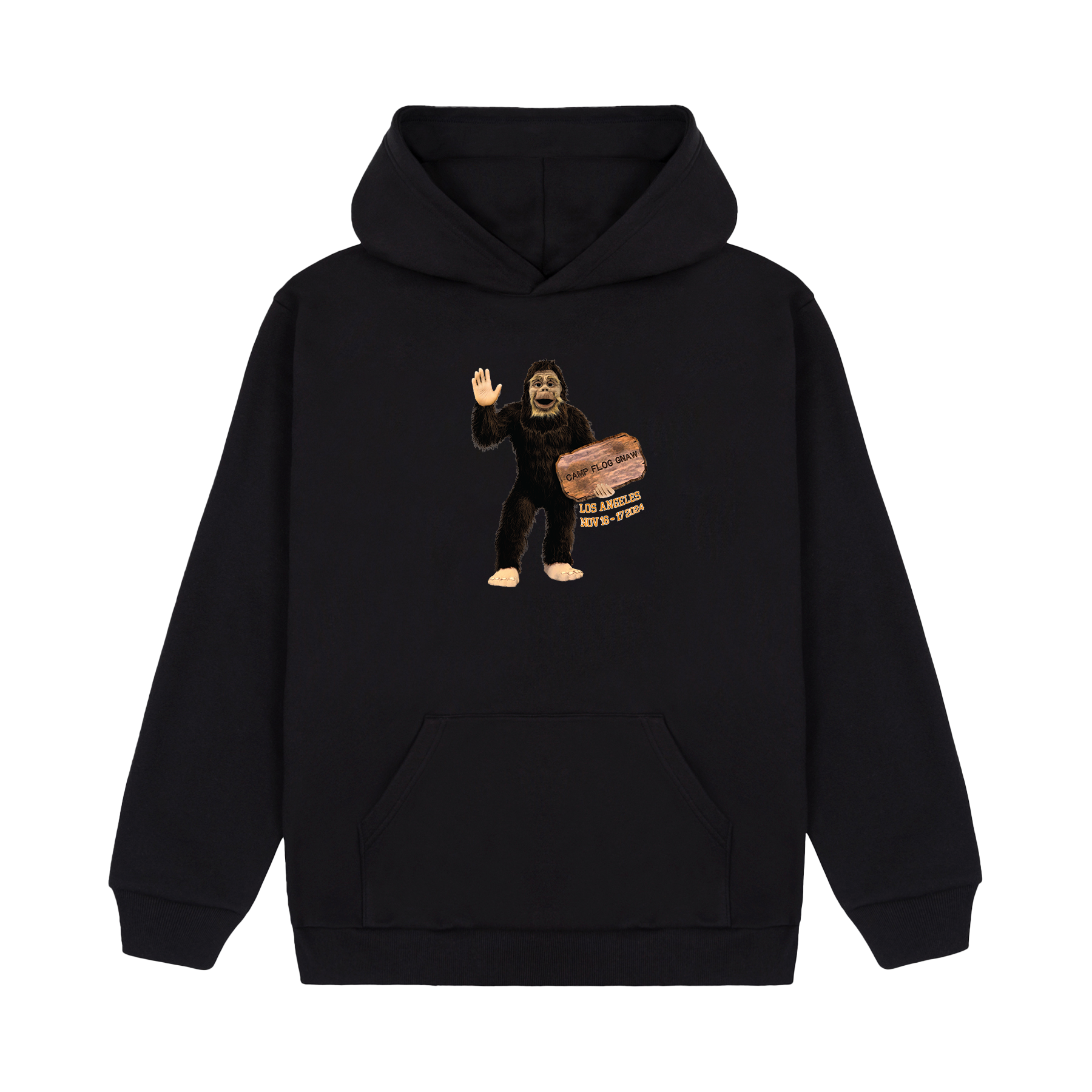 SASQUATCH XING BLACK HOODIE by GOLF WANG