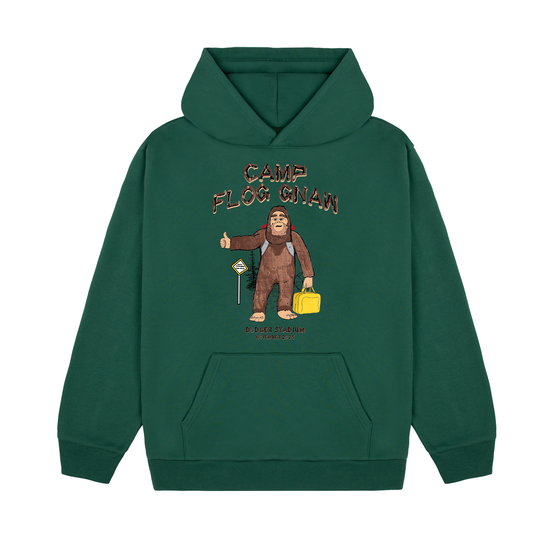 SASQUATCH XING GREEN HOODIE by GOLF WANG